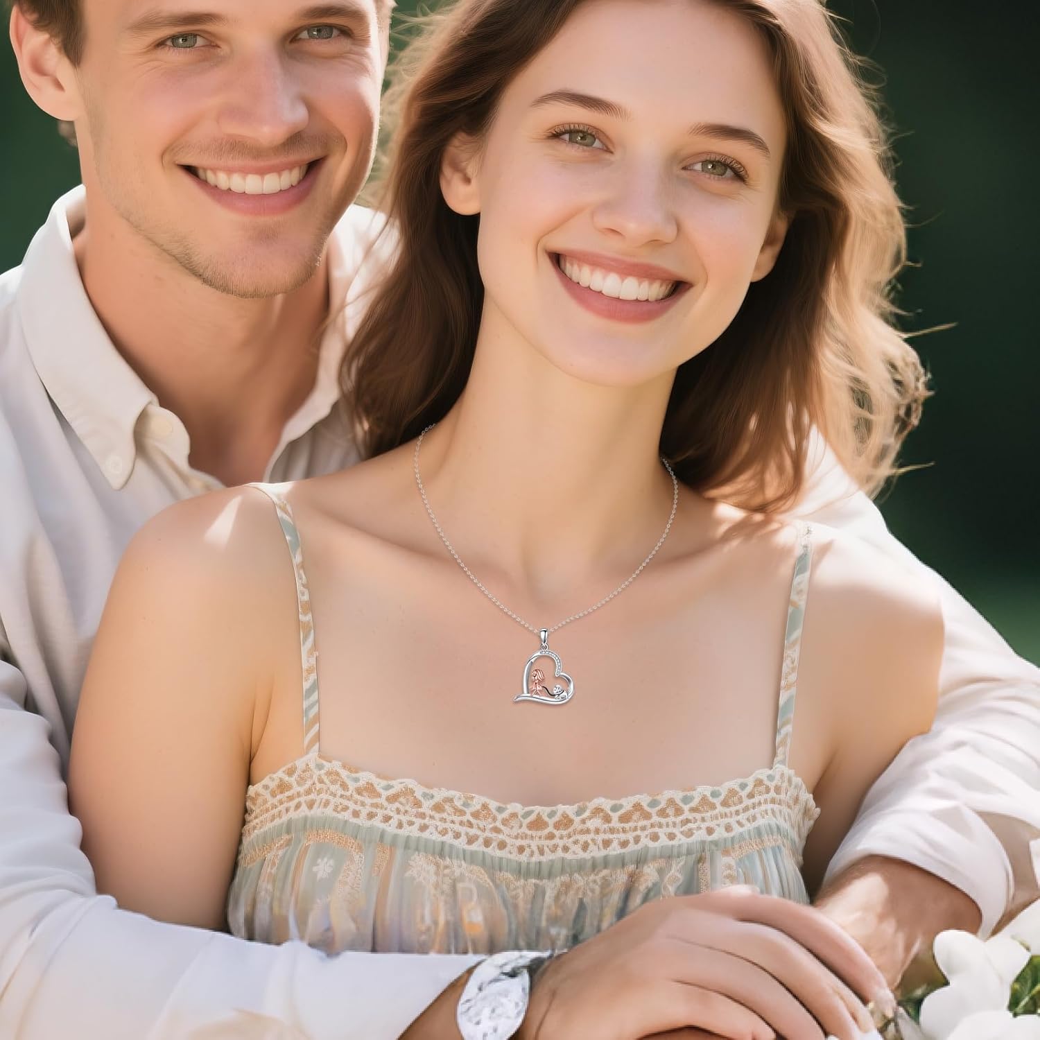 CRMAD Dog Necklace S925 Sterling Silver Cute Hugging Puppy Pendant, Gift for Pet Lovers, Dainty Animal Jewelry for Women - Image 3