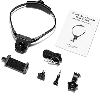 MUSKULO MONSTRO Neck Holder Mount, POV/VLOG Flexible Neck Holder Stand, with Adjustable Chest Strap, for Mobile Phone, Go Pro Hero, Insta360, DJI Action Camera, Video Shooting Accessories