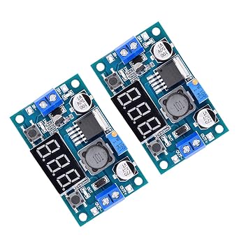 2 Pack LM2596 DC to DC Voltage Regulator 4-40V to 1.5-35V Buck Converter with LED Display