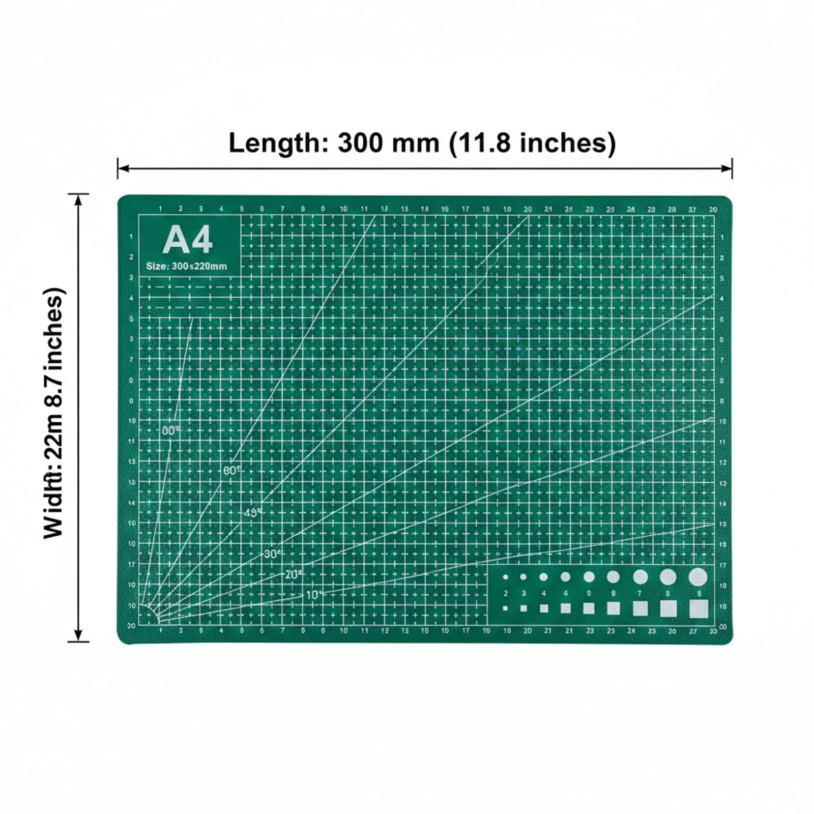 18 Zoll x 24 Zoll selbstheilende Schneidematte A2 (45 x 60 cm), faltbar, ideal für Basteln, Zuschneiden, Nachzeichnen, Nähen, Quilten, Scrapbooking, Kunsthandwerk und Holzbearbeitung