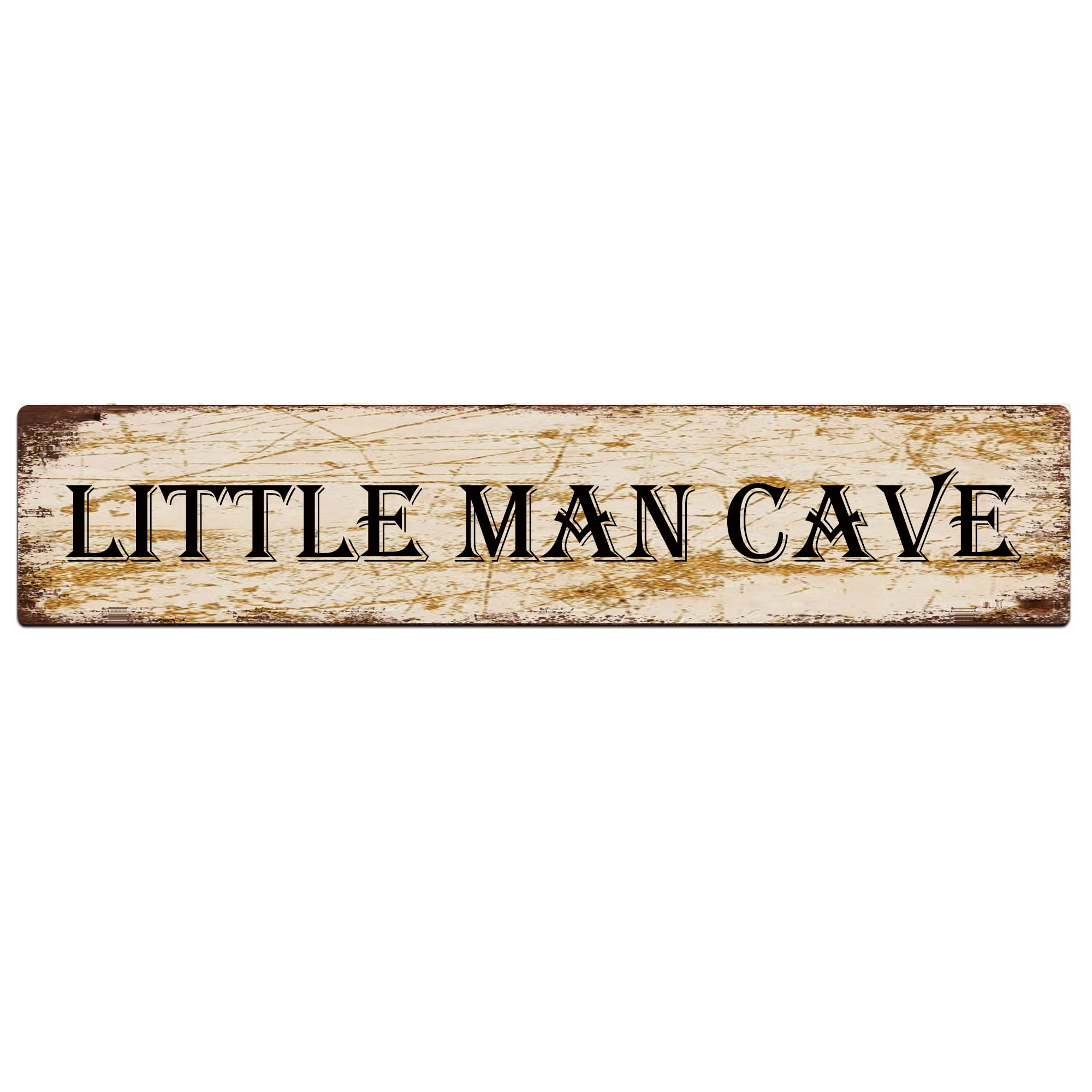 Little Man Cave Retro Tin Signs Aluminum Metal Sign for Kitchen Home Garden Wall Bar Cafe Decor 4x16 Inch