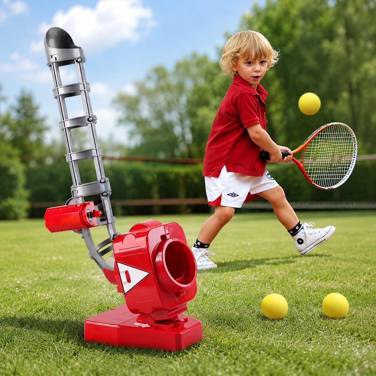 Automatische Cricket-Bowlingmaschine für Kinder, Schlagübungen, Sport-Trainingsgerät für Geschicklichkeitsentwicklung und lustige Outdoor-Aktivitäten