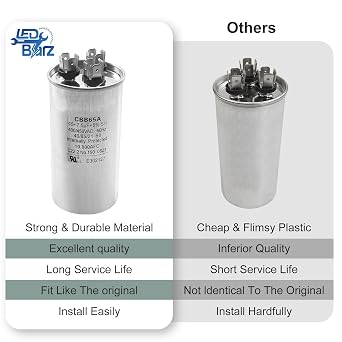 Z97F9969 45+7.5 45/7.5 uF MFD Dual Run Round Capacitor 400/450V - OEM Upgraded Replacement for GE Genteq Z97F9969 97F9969 & GE AC Units