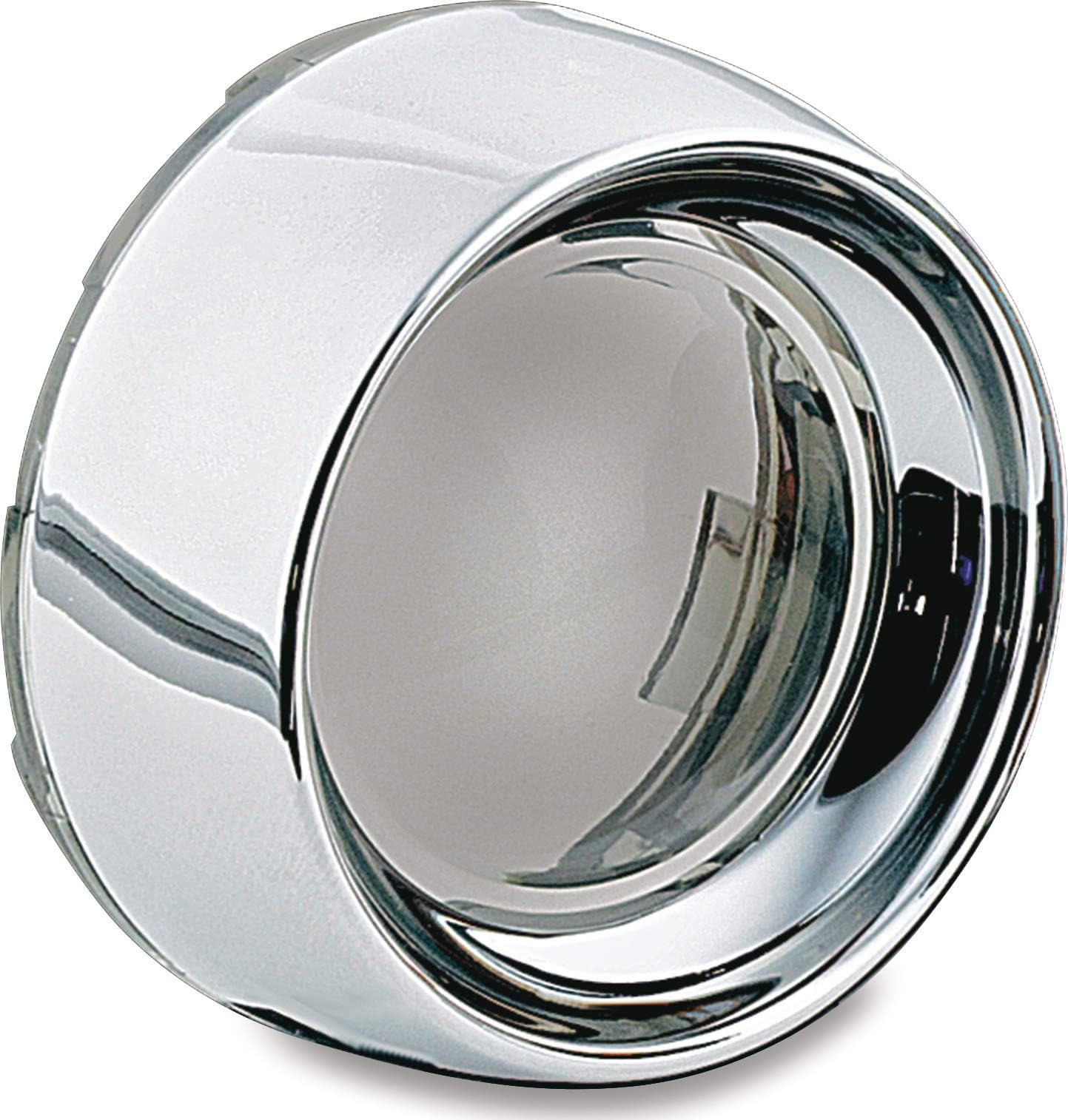 2107 Motorcycle Lighting Accessory: Deep Dish Bezel For 2000-19 Harley-Davidson Motorcycles With Bullet Turn Signal/Blinker Lights, Smoke Lens, Chrome, 1 Pair