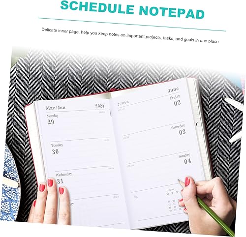 Miniatura 5 de MAGICLULU Agenda semanal, 5 unidades, agenda 2023, agenda diaria, bloc de notas de horario diario, bloc de notas A6, bloc de notas para el trabajo,