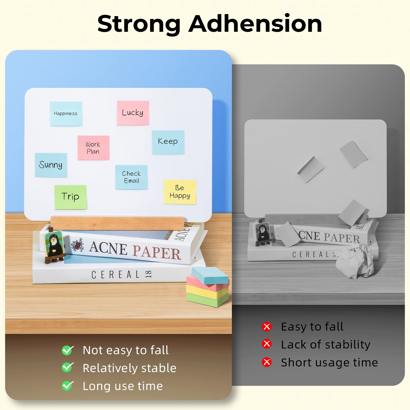 umikk 50 Pads Mini Sticky Notes 1.5X 2 inch, Small Self-Stick Note, Bulk Tiny Pads for Office, School, Home, 100 Sheets/Pad, 4 Pastel Colors, Pink, Yellow, Green, Blue - Image 5
