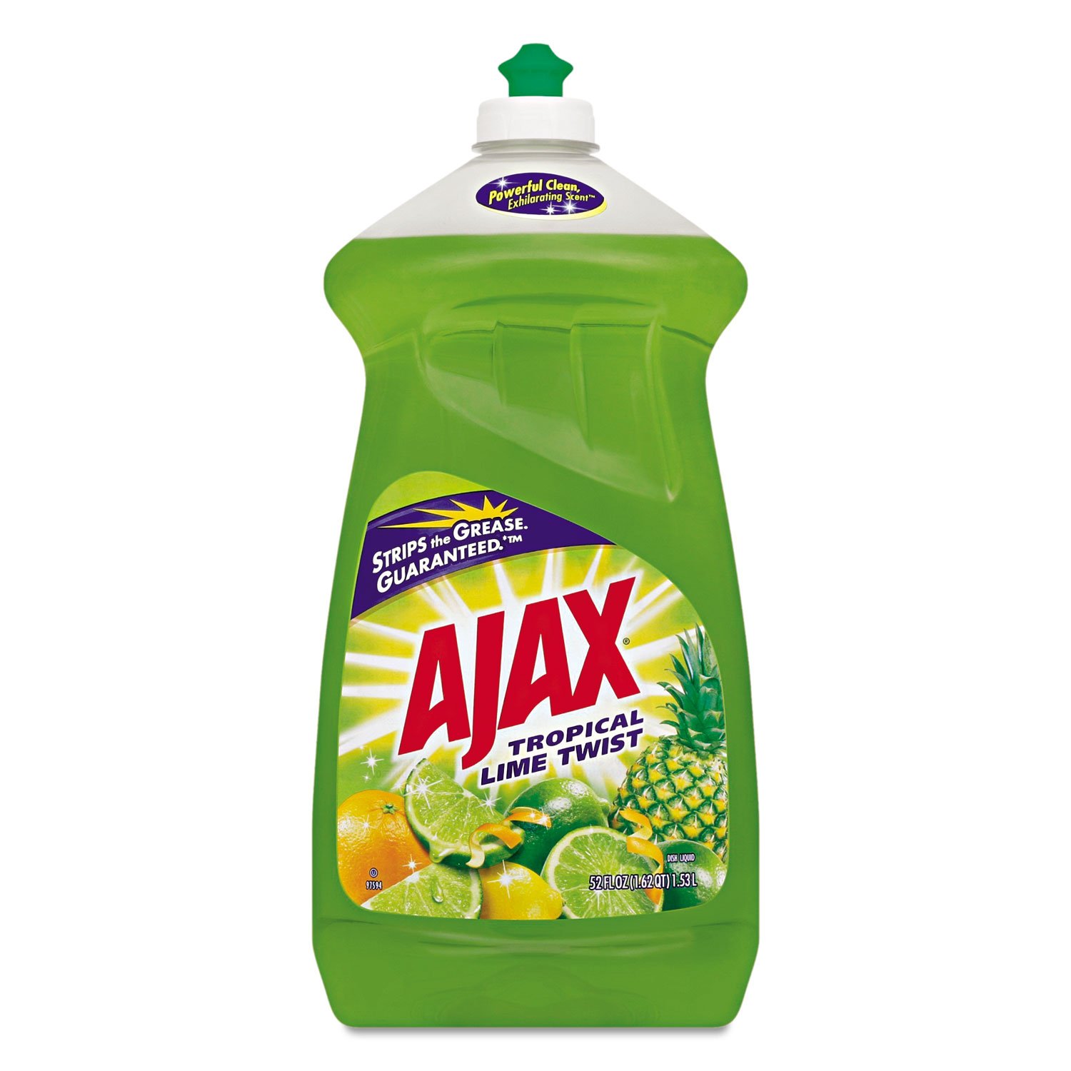 Ultra Dish Soap Lime Scent and Vinegar, Sparkling Clean Dishes, Mess-Free, Easy-Flip Cap, 52 fl oz Bottle