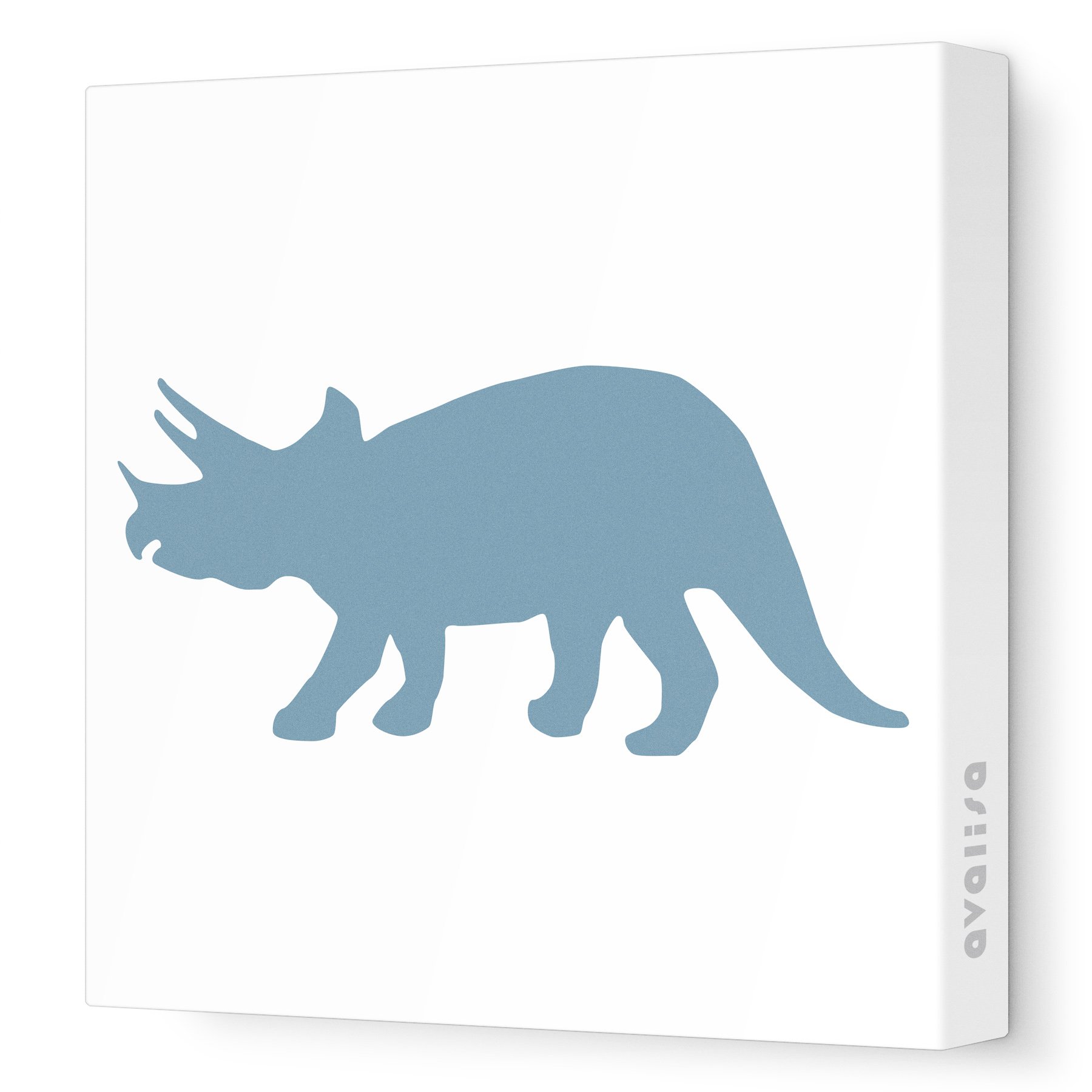 Avalisa Stretched Canvas Tri Nursery Wall Art, Blue/Grey, 18" x 18"