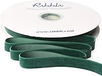 Vista 24 de Ribbli - Cinta de terciopelo marrón de 1 pulgada, carrete continuo de 25 yardas - Cinta navideña marrón para envoltorios de regalo, manualidades