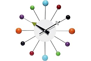Orb Spoke Retro Starburst Ball Wall Clock: Mid-Century Modern Style and Functionality