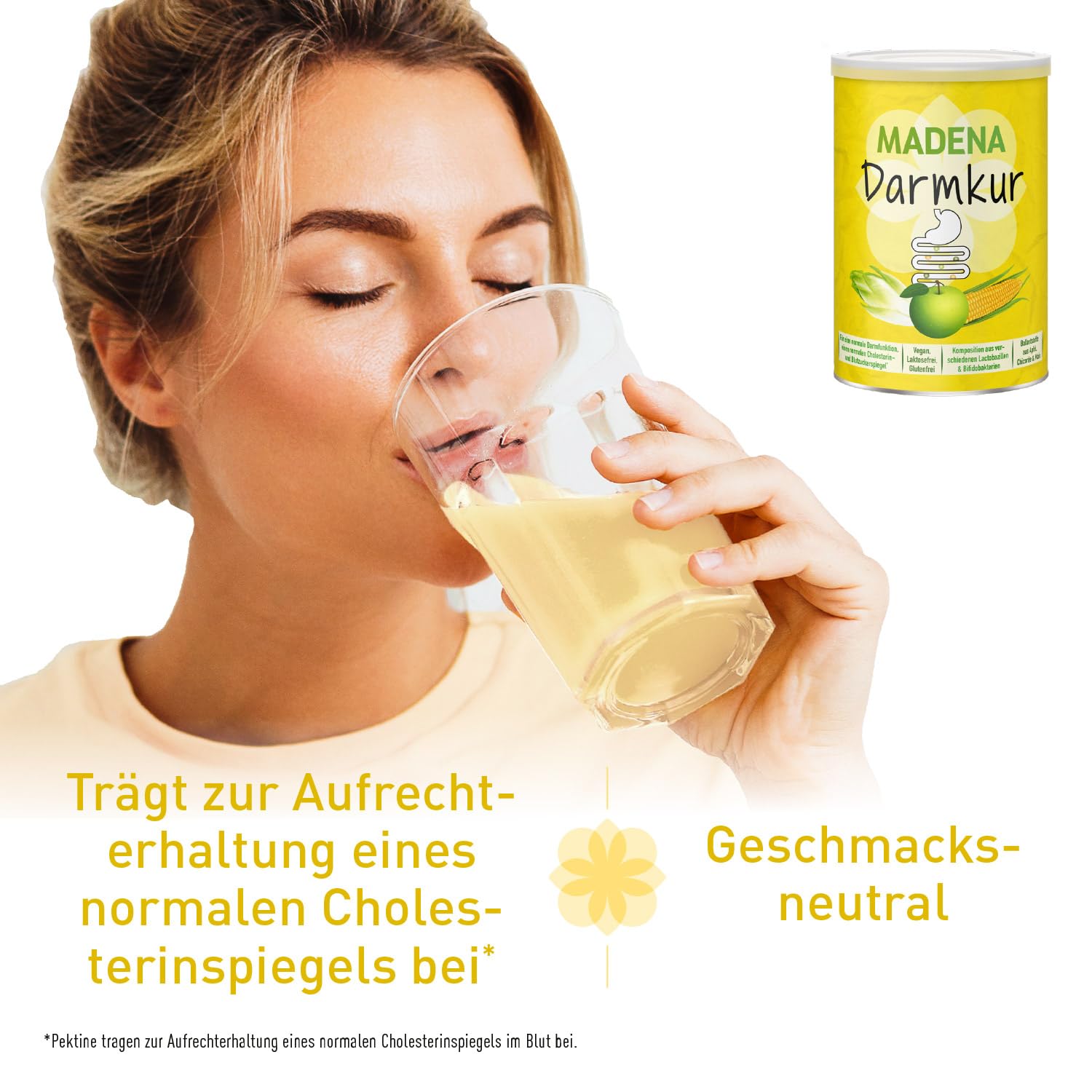 MADENA Darmkur, Inulin, Apfelpektin, resistente Stärke, Bifidobacterium breve, Bif. lactis, Lactobacillus casei, Lactobacillus gasseri, Lactobacillus plantarum, Lactobacillus rhamnosus