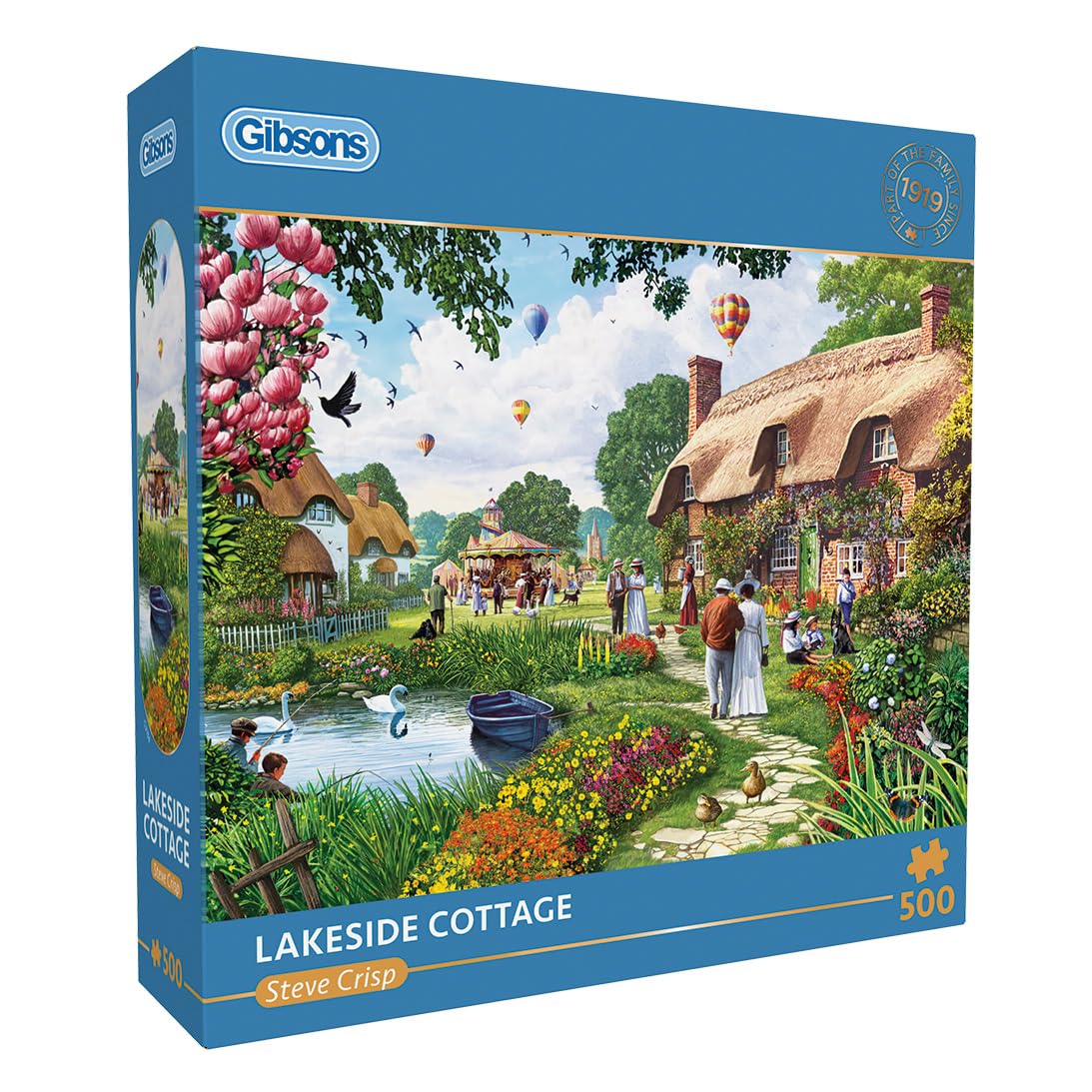 Gibsons Lakeside Cottage 500 Piece Jigsaw Puzzle | Traditional Nostalgic Countryside | Sustainable Puzzle for Adults Teens | Premium 100% Recycled Board | Great Gift | Gibsons Games