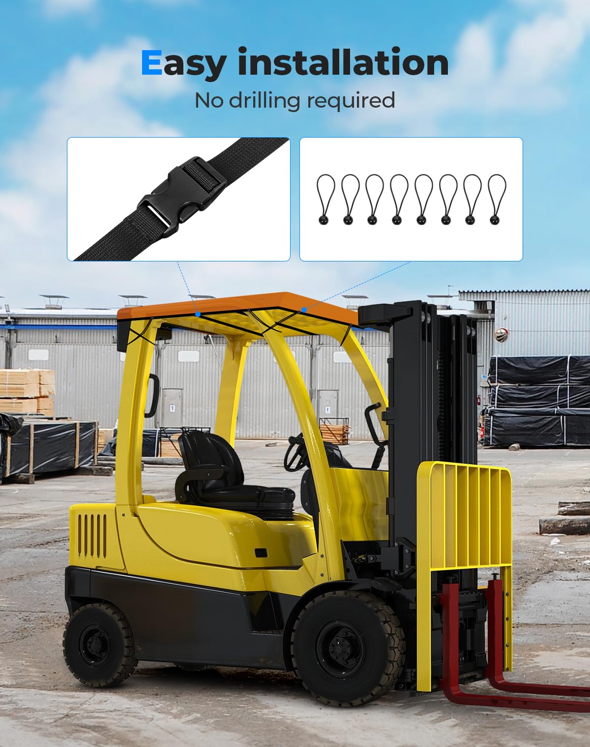 Forklift Sunshade Cover - Waterproof & UV Protection -5 Forklift Sunshade Cover - Waterproof & UV Protection -5