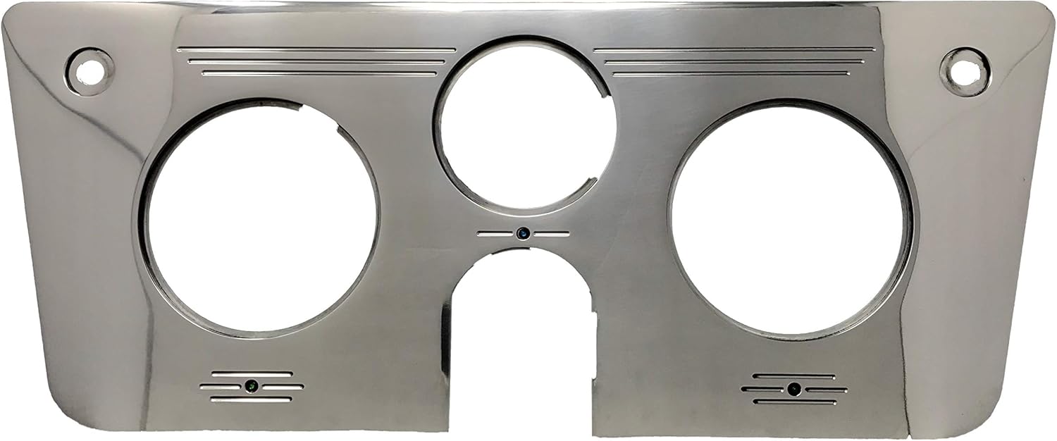 Dolphin Gauges 1967 1968 1969 1970 1971 1972 Chevy Truck 3 Gauge Dash Panel Insert - Polished Billet Aluminum