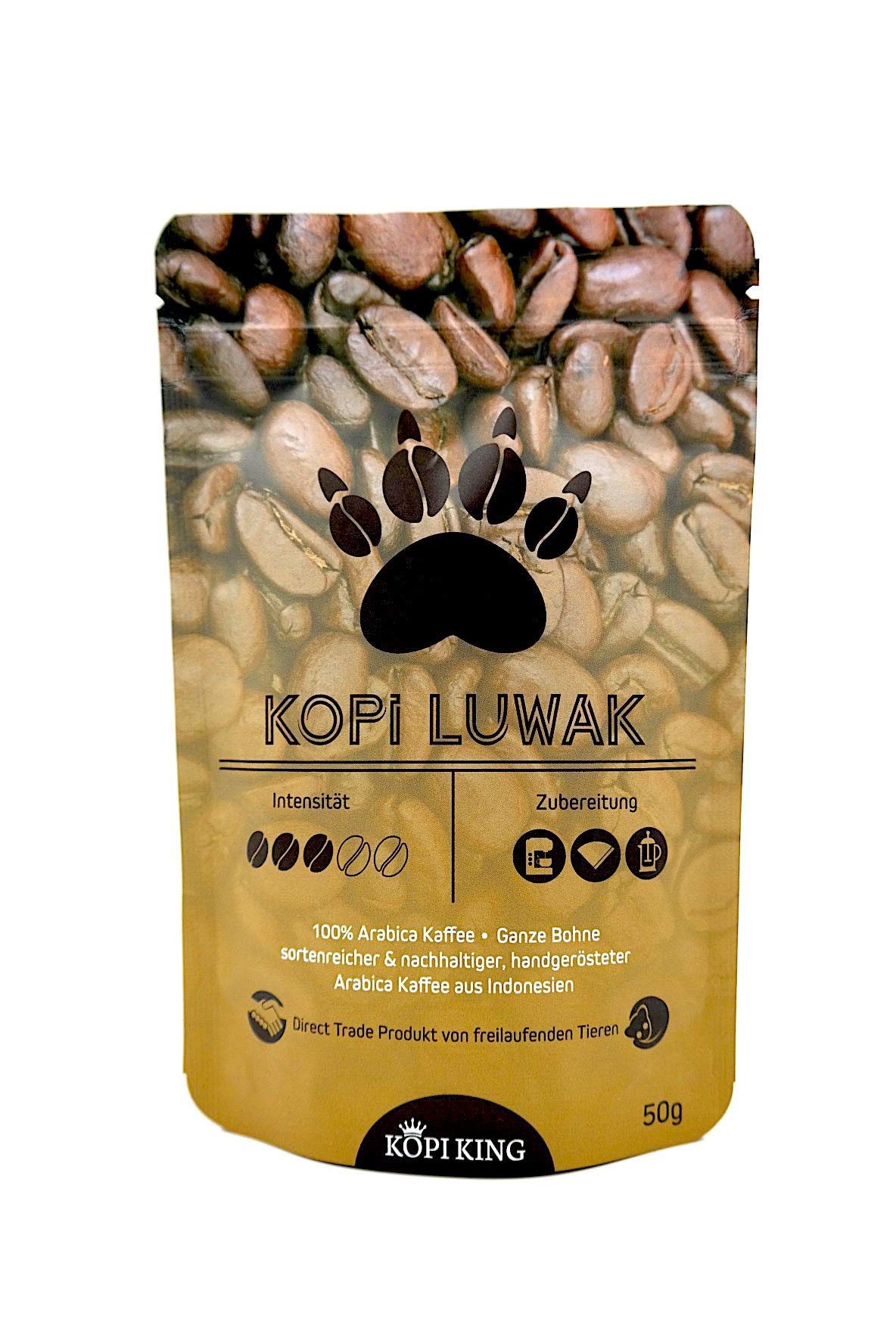 Kopi King - Wild Kopi Luwak from Bali, Indonesia (50g, Whole Beans)