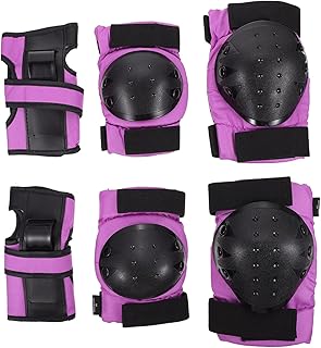 BESPORTBLE 6 Pçs/Set Equipamento De Proteção Joelheiras Para Adultos Crianças Protetores De Pulso Equipamento De Proteção Para Patinação Adultos Cotoveleiras Esportivas Protetores De Skate