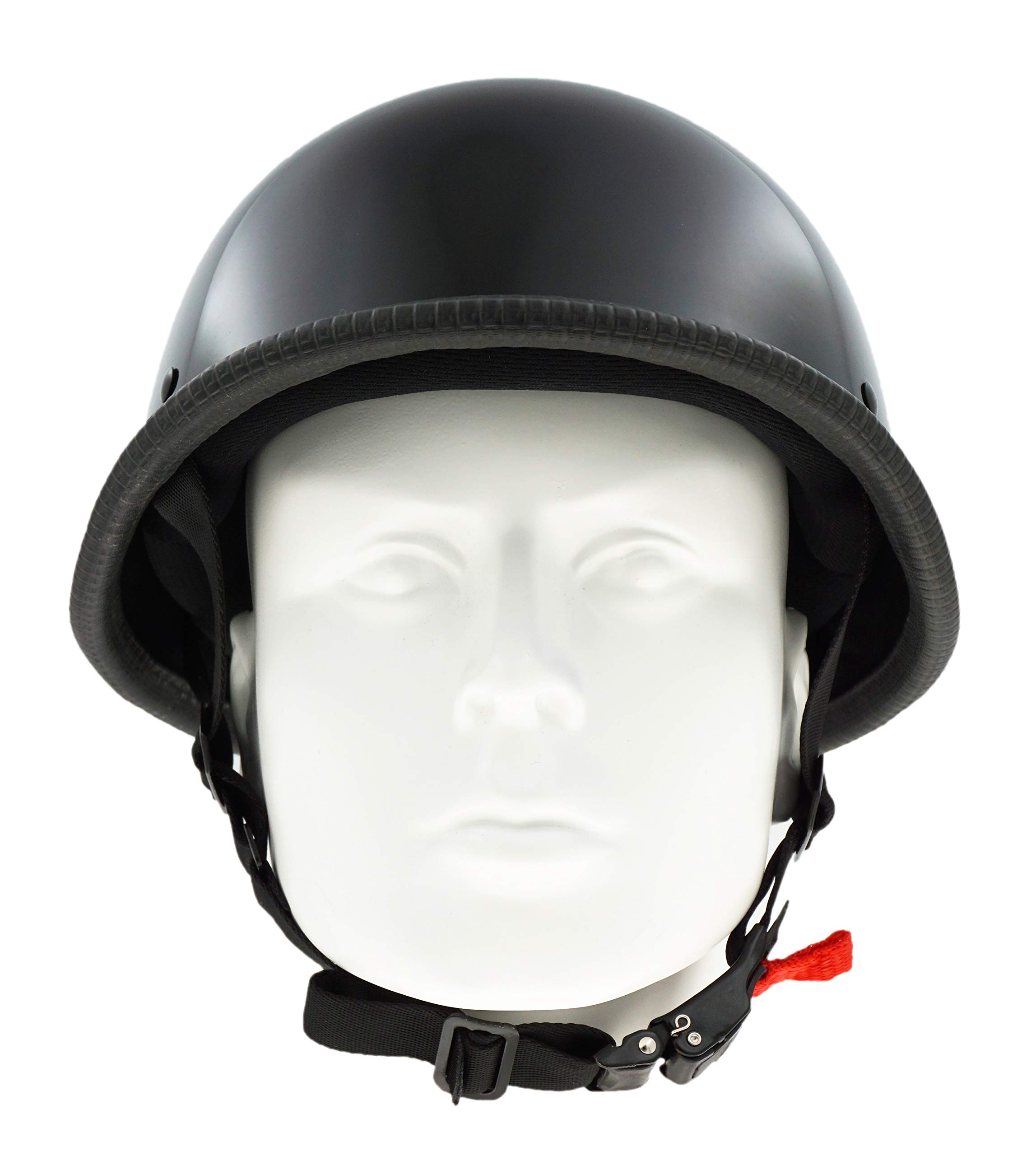 Wheeling Motorcycle Classic Chopper Biker ATV Helmet German OSFM DOT Approved Model 203 (Gloss Balck) : Automotive