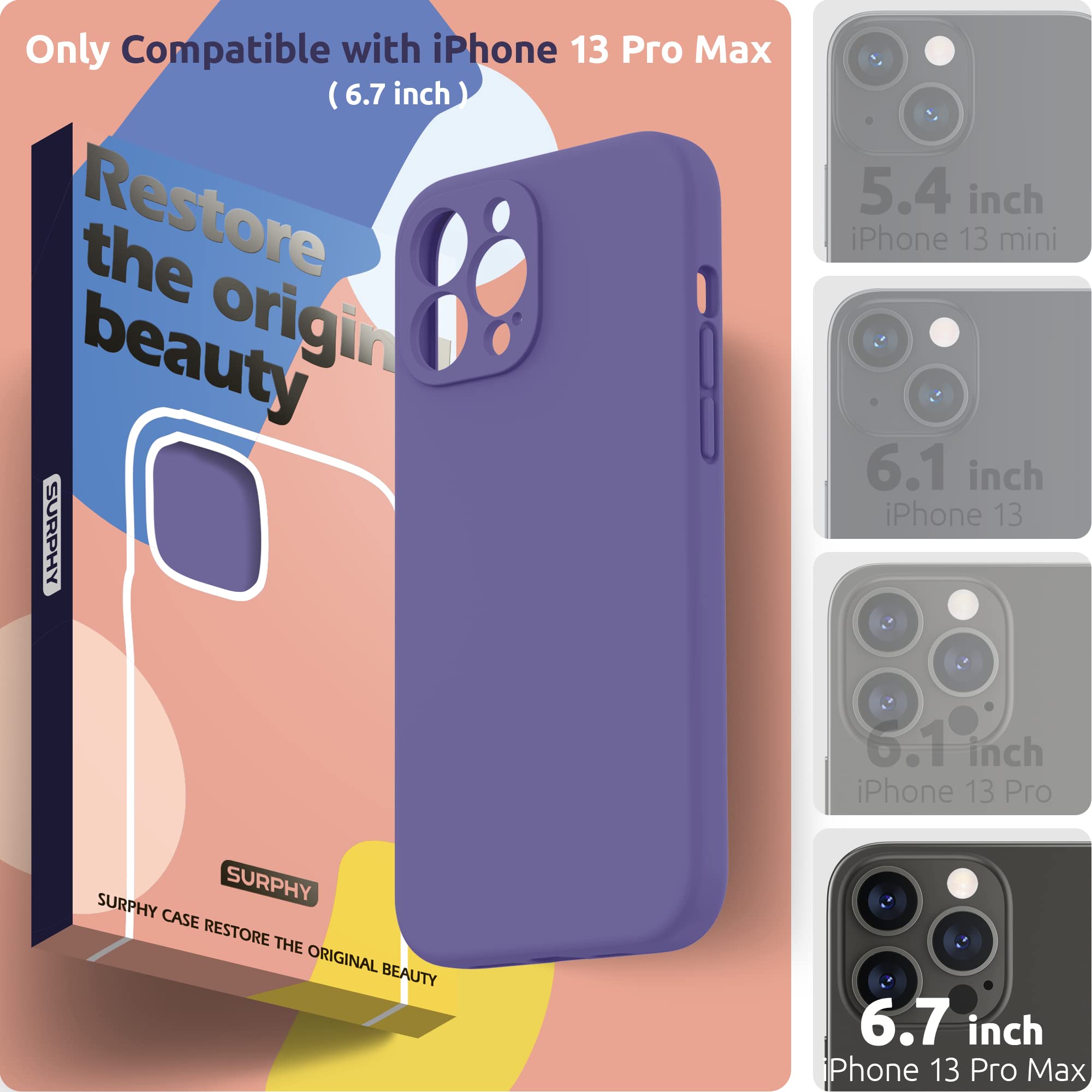 SURPHY iPhone13ProMAXケース + 保護フィルム Amazon.co.jp: SURPHY iPhone13 Pro Maxケース シリコン