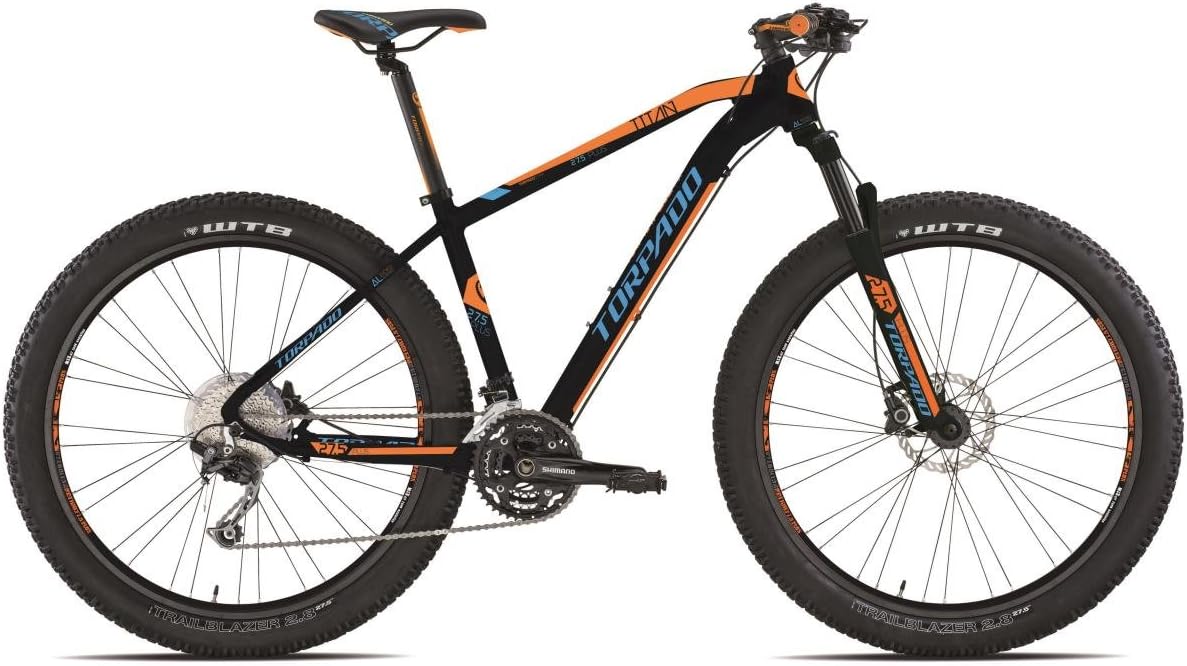 Torpado Bike MTB Titan 27.5 "Plus Alu 3 x 9 V Disc Size 48 Black V17 (MTB)/Bicycle MTB Titan 27.5" Plus Alu 3 x 9S Disc Size 48 Black V17 (Suspension MTB Front Suspension)