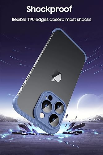 Miniatura 5 de Funda sin marco para iPhone 15 Pro con protector de lente de cámara, funda delgada y suave de TPU a prueba de golpes, carcasa minimalista pero