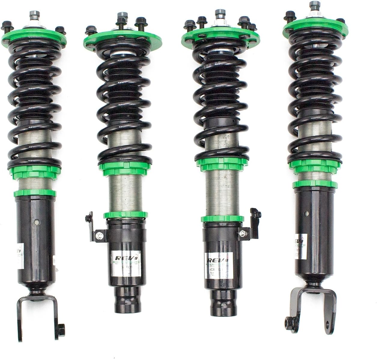 Rev9 R9-HS2-038_2 Hyper-Street II Coilover Suspension Lowering Kit, Mono-Tube Shock w/ 32 Click Rebound Setting, Full Length Adjustable, compatible with Acura TSX (CU) 2009-14