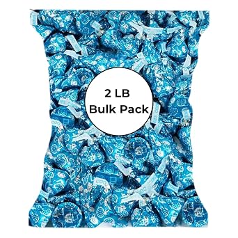Candykrave Hersheyss Cookies & Cream Kisses Milk Chocolate candy - 2LB 180 pcs - Bulk chocolate Silver Foil Candy variety pack - Delicious Treats for Christmas, Birthdays & Thanksgiving.