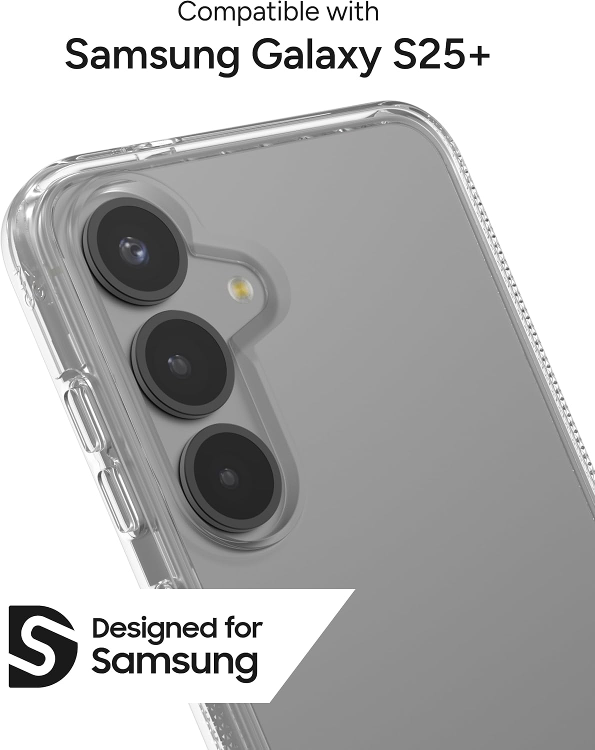 ZAGG Crystal Palace Samsung Galaxy S25+ Case with Kickstand - Crystal Clear, 13ft Drop Protection, Anti-Yellowing, Graphene Reinforced, Wireless Charging Compatible, Anti-Scratch