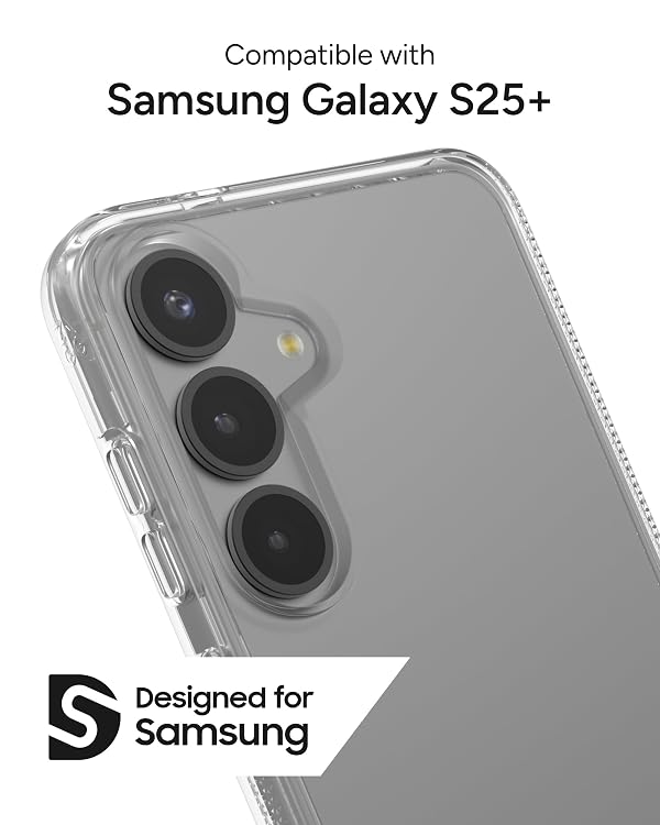 ZAGG Crystal Palace Samsung Galaxy S25+ Case with Kickstand - Crystal Clear, 13ft Drop Protection, Anti-Yellowing, Graphene Reinforced, Wireless Charging Compatible, Anti-Scratch by ZAGG - Image 7