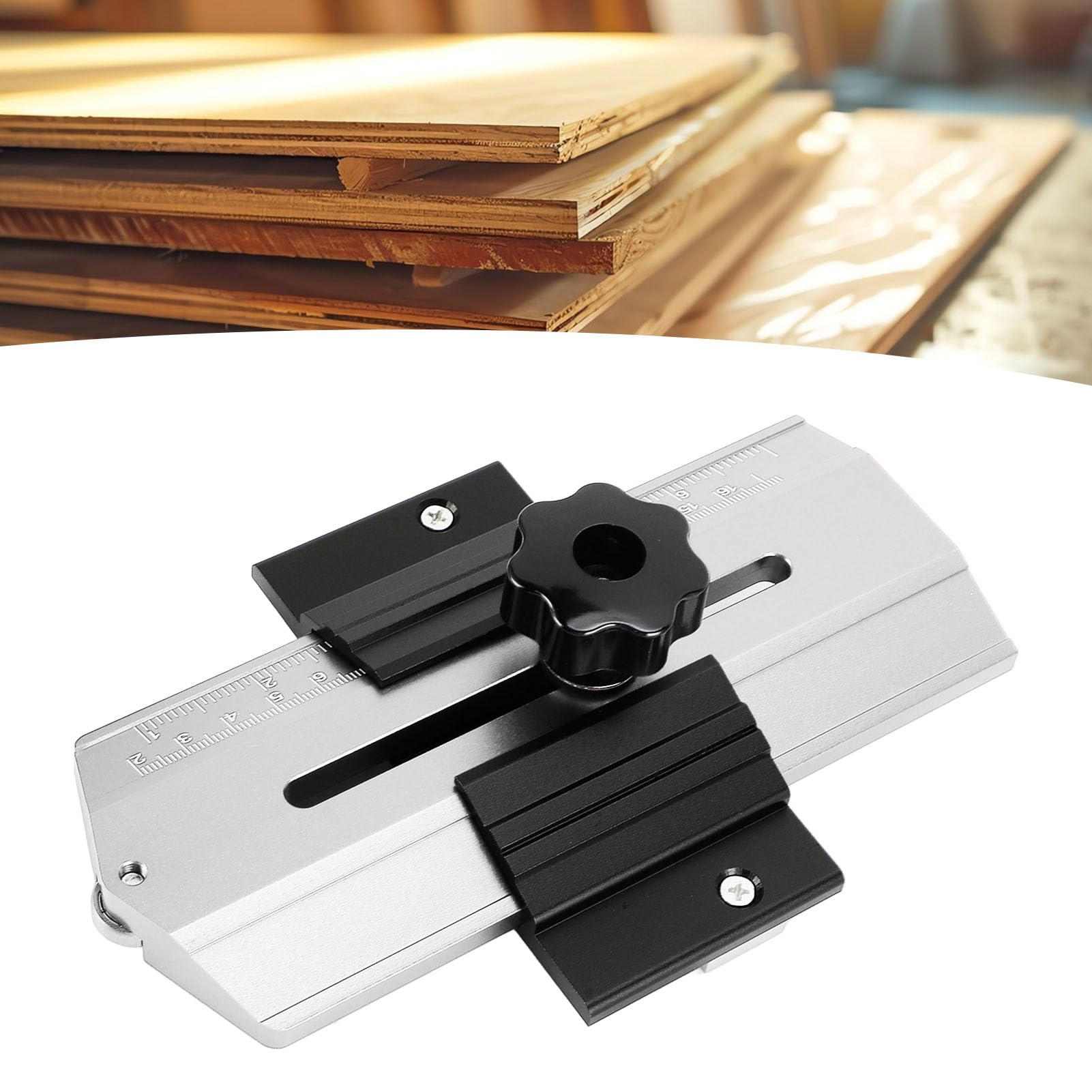 Guida professionale per seghe sottili per da tavolo Strumento preciso per strappi sottili Progetti di lavorazione del legno Carpentieri Accessorio leggero durevole in acci (Argento)