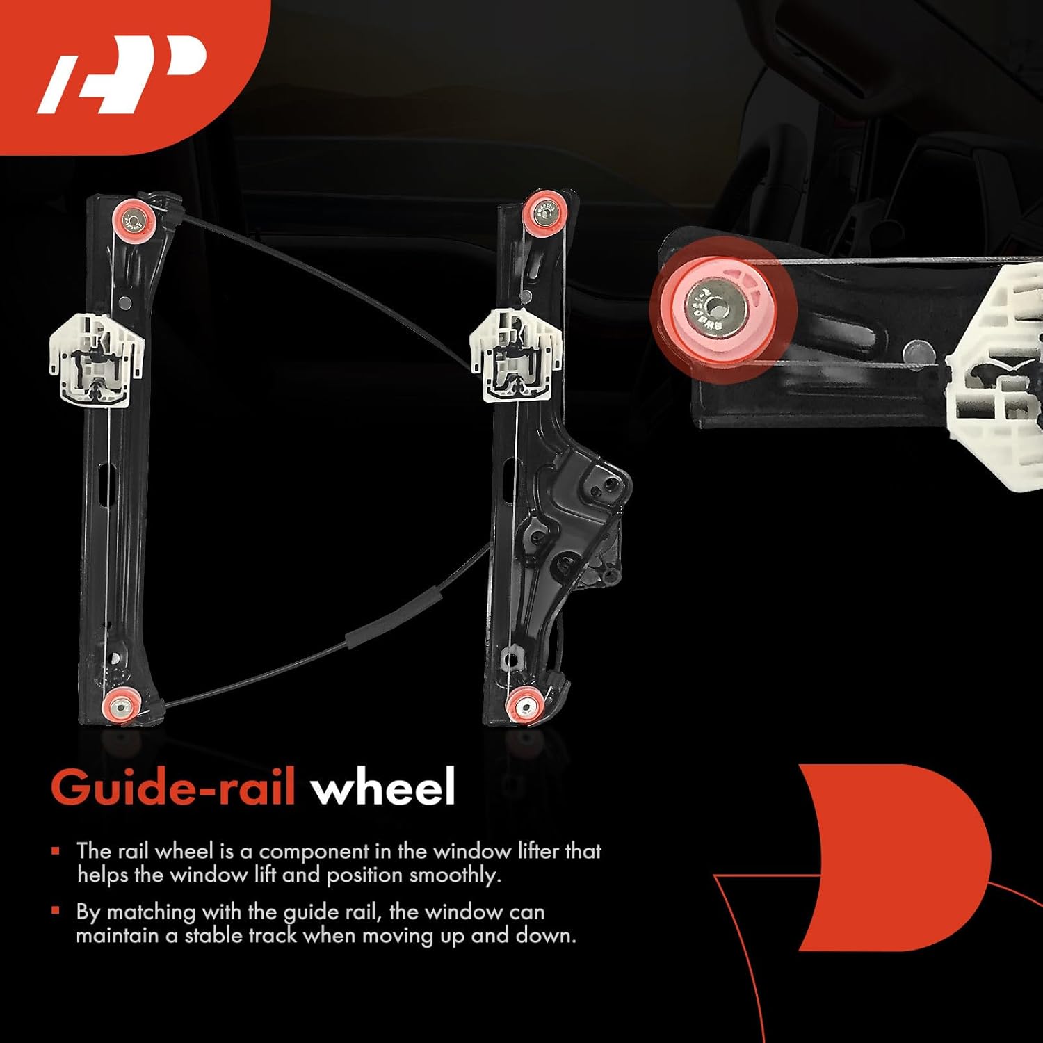 A-Premium Front Left Driver Side Electric Power Window Regulator Without Motor Compatible with Mini F55 Series Cooper 2015-2023