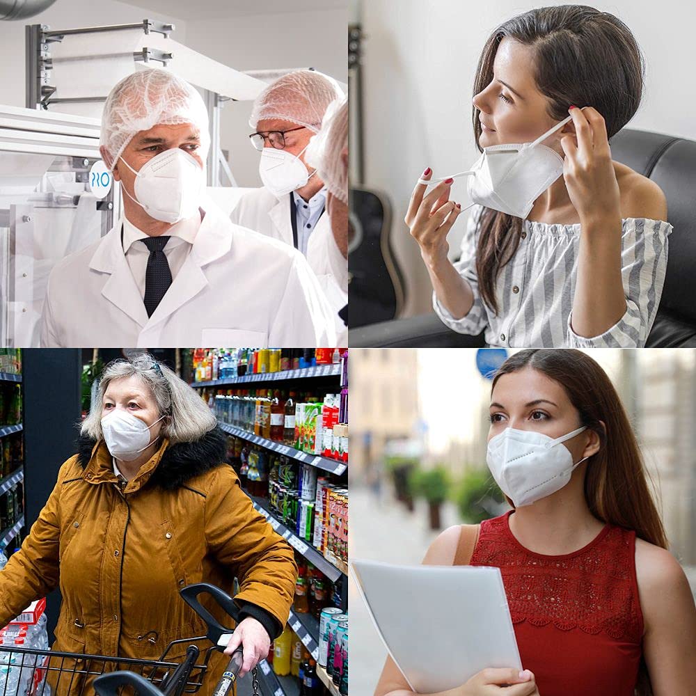 Paquete x1440 Máscarillas Respiratorias Protección FFP2 NR desechables, 5 CAPAS, certificadas CE EN149 por un Organismo Notificado (NB), EFB > 94%, paquete de 72 cajas de 20 unidades