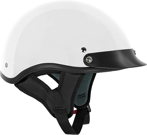 Miniatura 58 de VCAN Cruiser - Casco de motocicleta sólido, cobertura de media cara Negro satinado,Negro (Flat Black),negro (Flat Black Flag),Bandera de estrella
