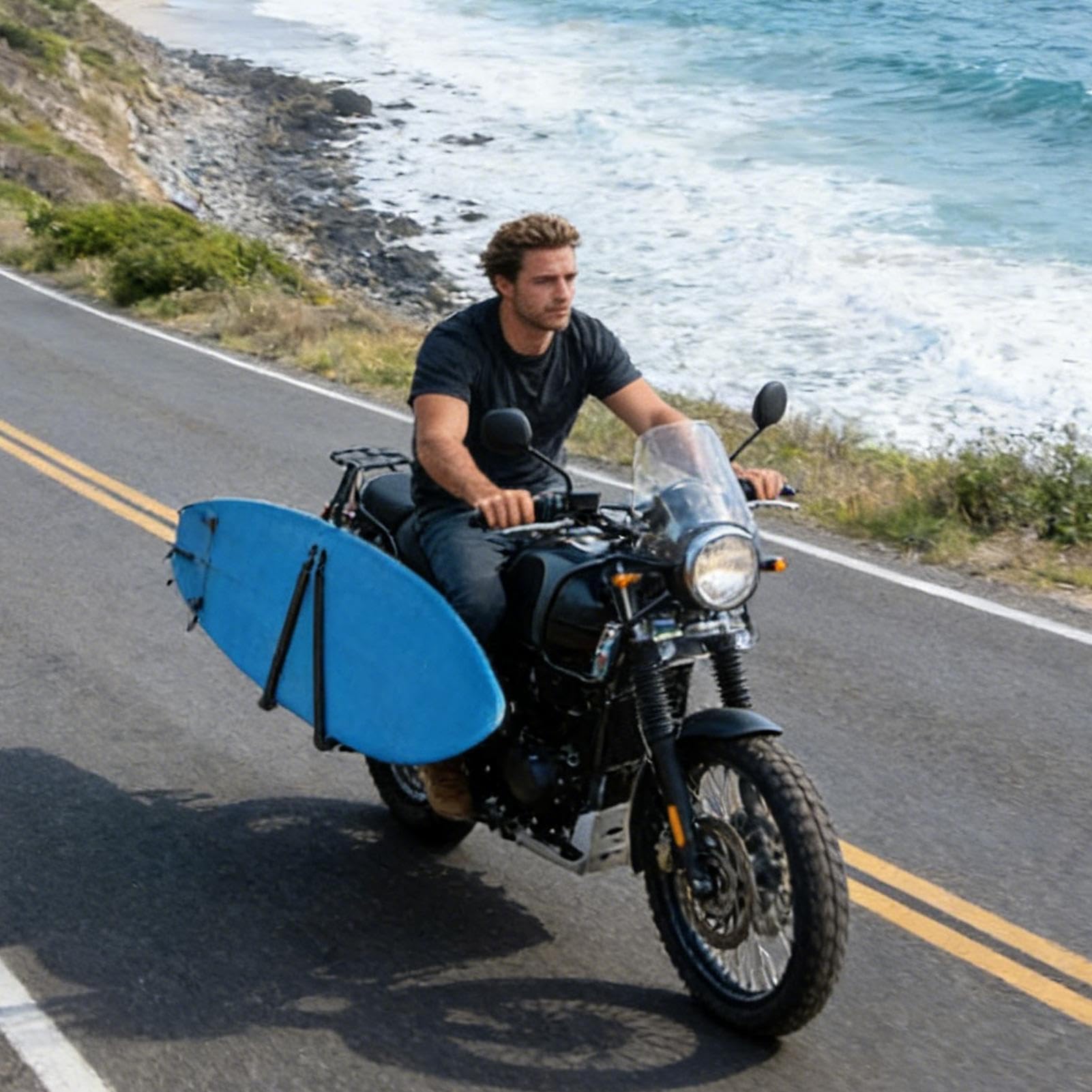 Soporte para Tabla De Surf para Bicicleta Soporte Ajustable | Soporte Portátil Para Tablas De Surf En Bicicleta Para Scooter Motocicleta Y Bicicletas De Carretera O
