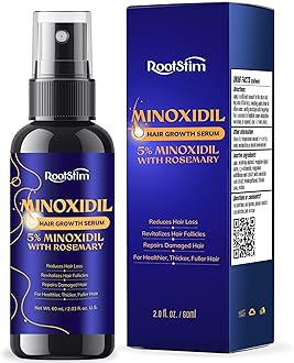 5% Minoxidil Hair Growth, Beard Growth Kit for Men and Women: Extra Strength Minoxidil Hair Loss Treatment Serum with Rosemary for Faster Stronger Thicker Hair Growth 2 Fl Oz