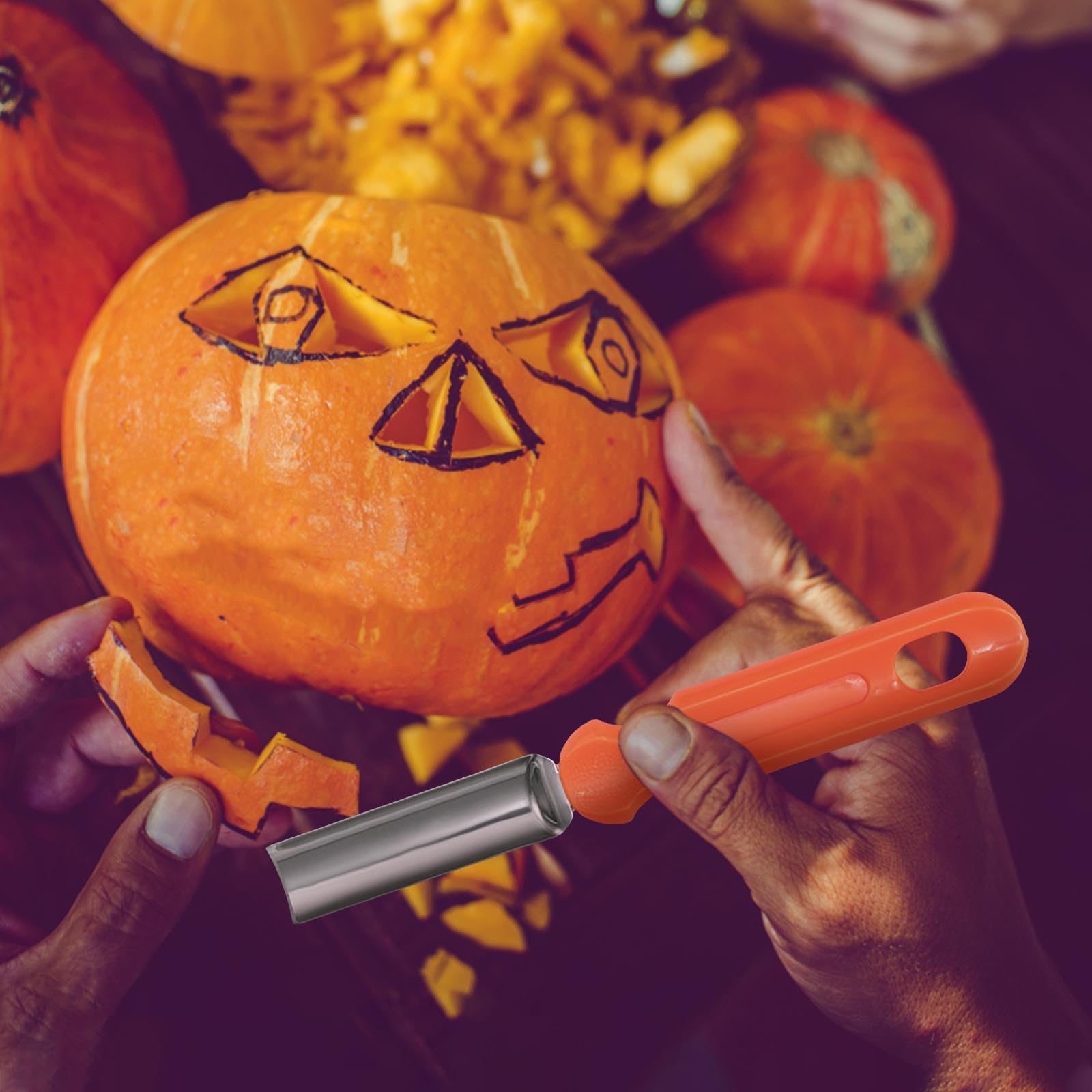 Halloween Cookie Cutters Large Zephylix Pumpkin Carving Kit - 10