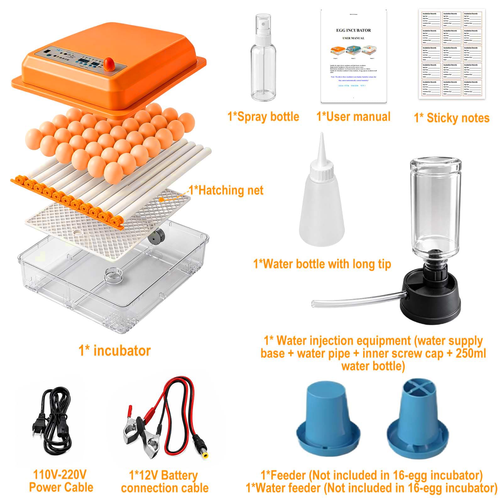 Couveuse Oeuf Automatique, Incubateur Oeuf Automatique avec Contrôle de Température Retournement & ajout d'eau | Couveuse Mire Intégré, Pour Poule & Canard