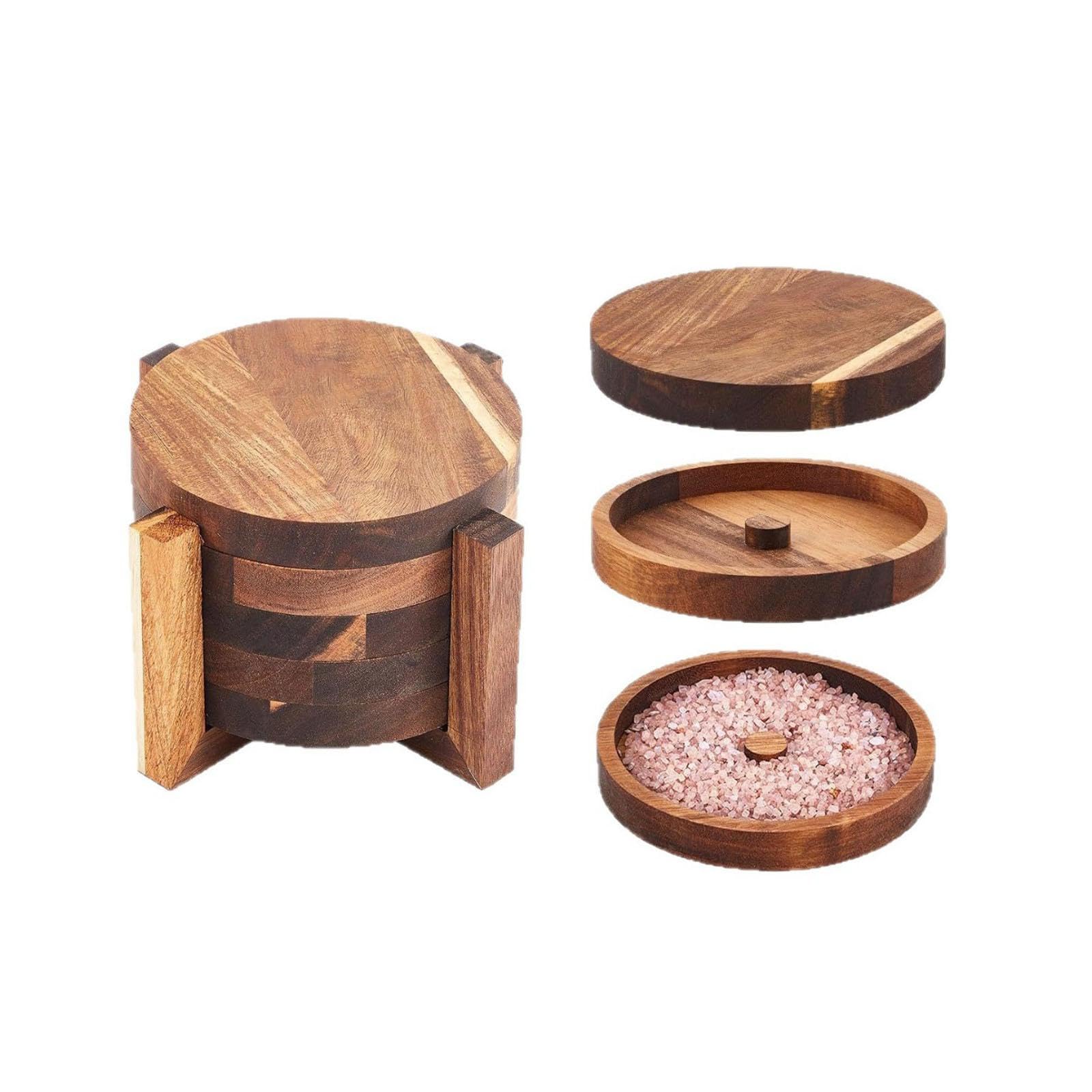 Cocktailgarnitur Set aus Holz, einzelne Bereiche faltbar, B