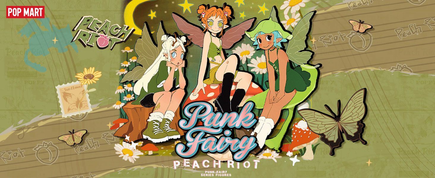 Amazon.com: POP MART Peach Riot Punk Fairy Series Figures, 12PCs