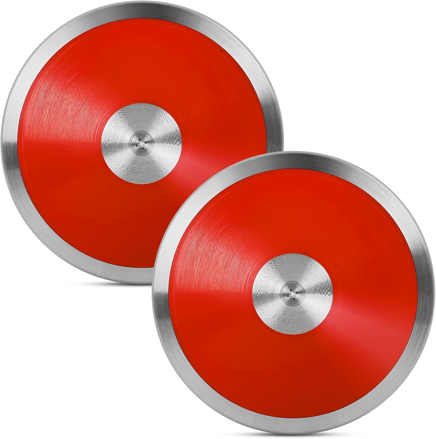 2 Pcs Sports Training Discus for School Track and Field, 1kg Nylon Discus with Steel Rim and Center, Men Women Discuses for Outdoor Practice Throwing