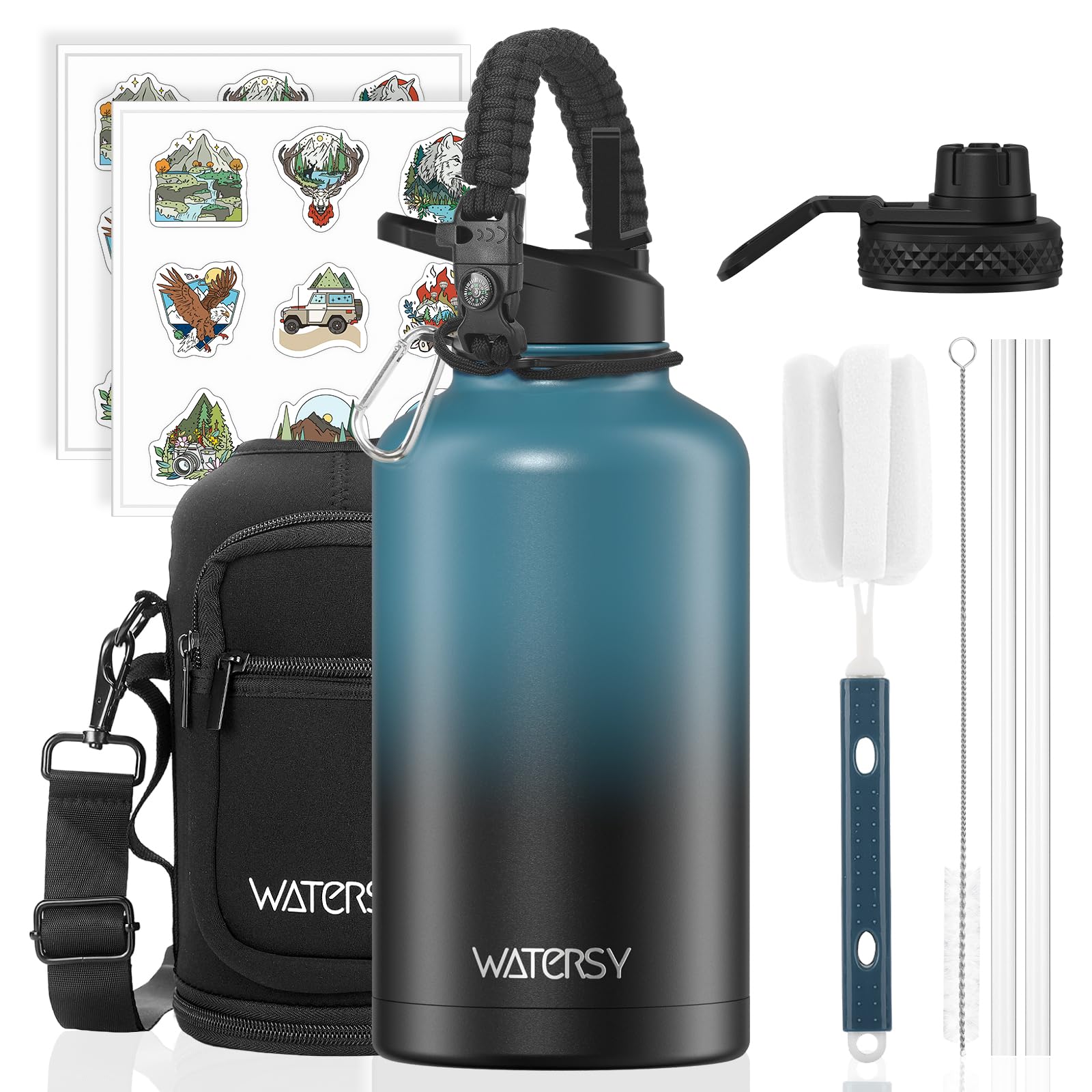 WATERSY Stainless Steel Vacuum Insulated Water Bottle 64oz