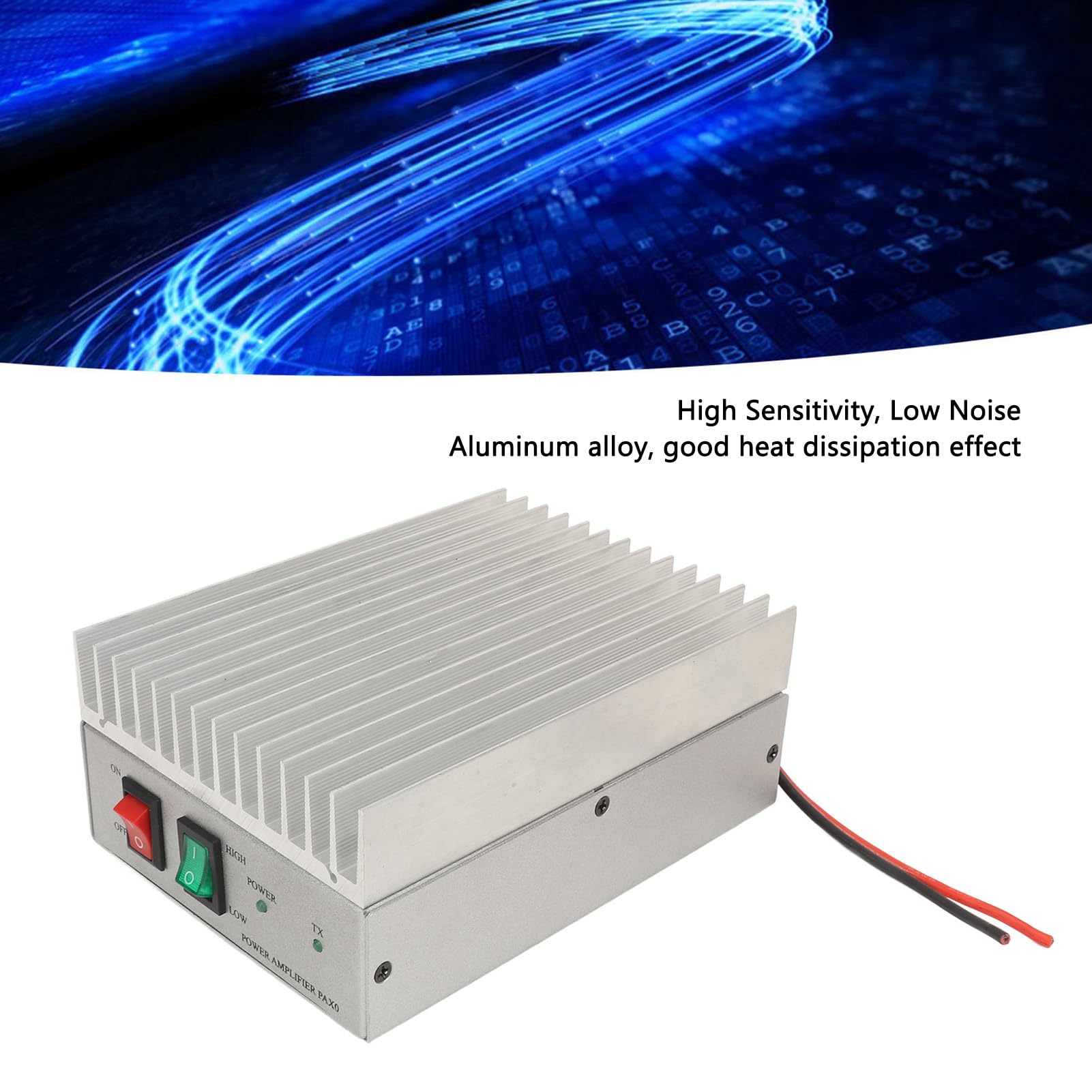 Fafeicy 400-470 MHz Wzmacniacz Mocy Częstotliwości 30 W 15 W Wyjściowe Aluminium Aluminium RF Wzmacniacz Mocy z Szybkim Rozpraszaniem Ciepła dla Wzmacniacza Sygnału Sygnału Testowania