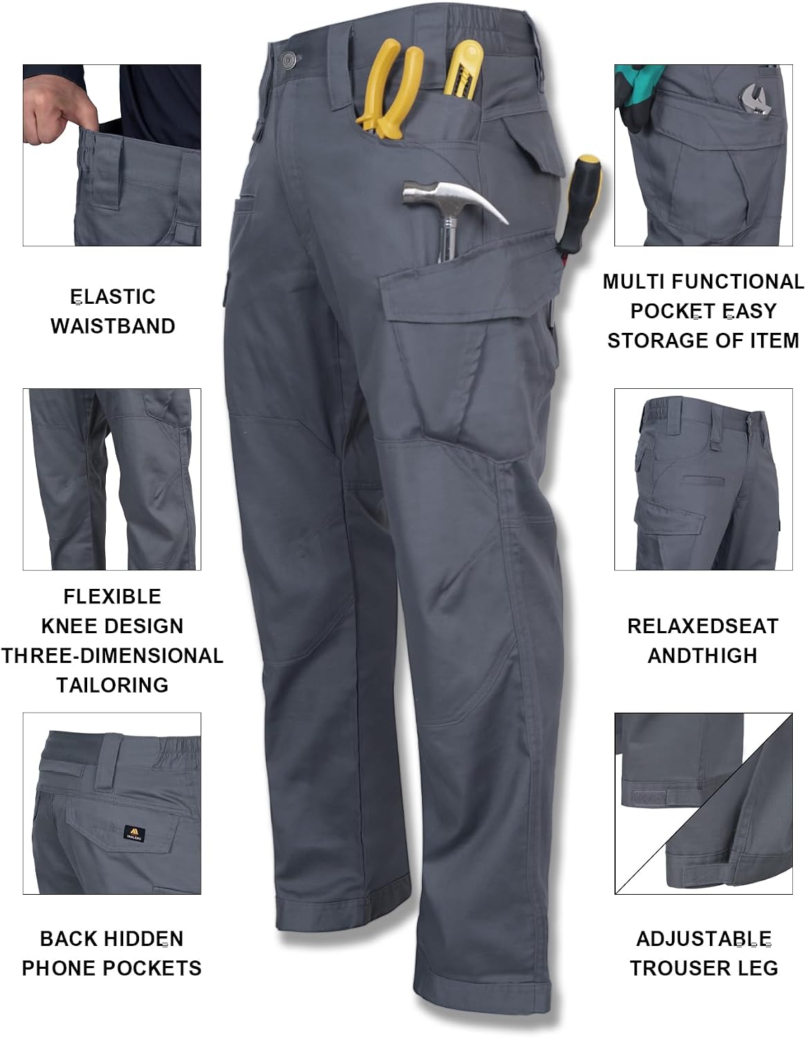 FR Pants for Men Strecth Ripstop Cargo Pants Lightweight Summer