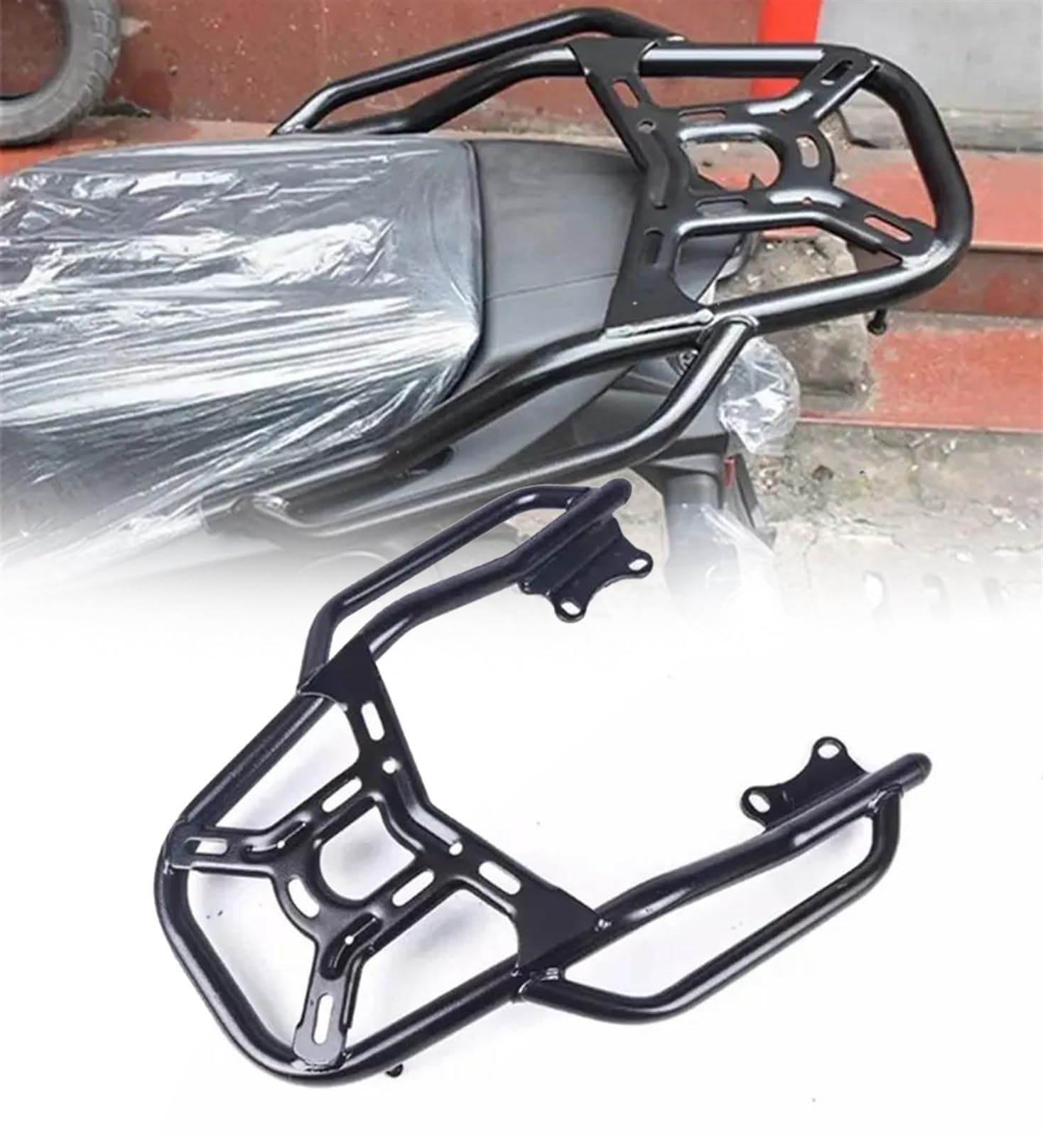 Porte-Bagages Arrière pour Moto YBR250 Support de Charge Noir - 5
