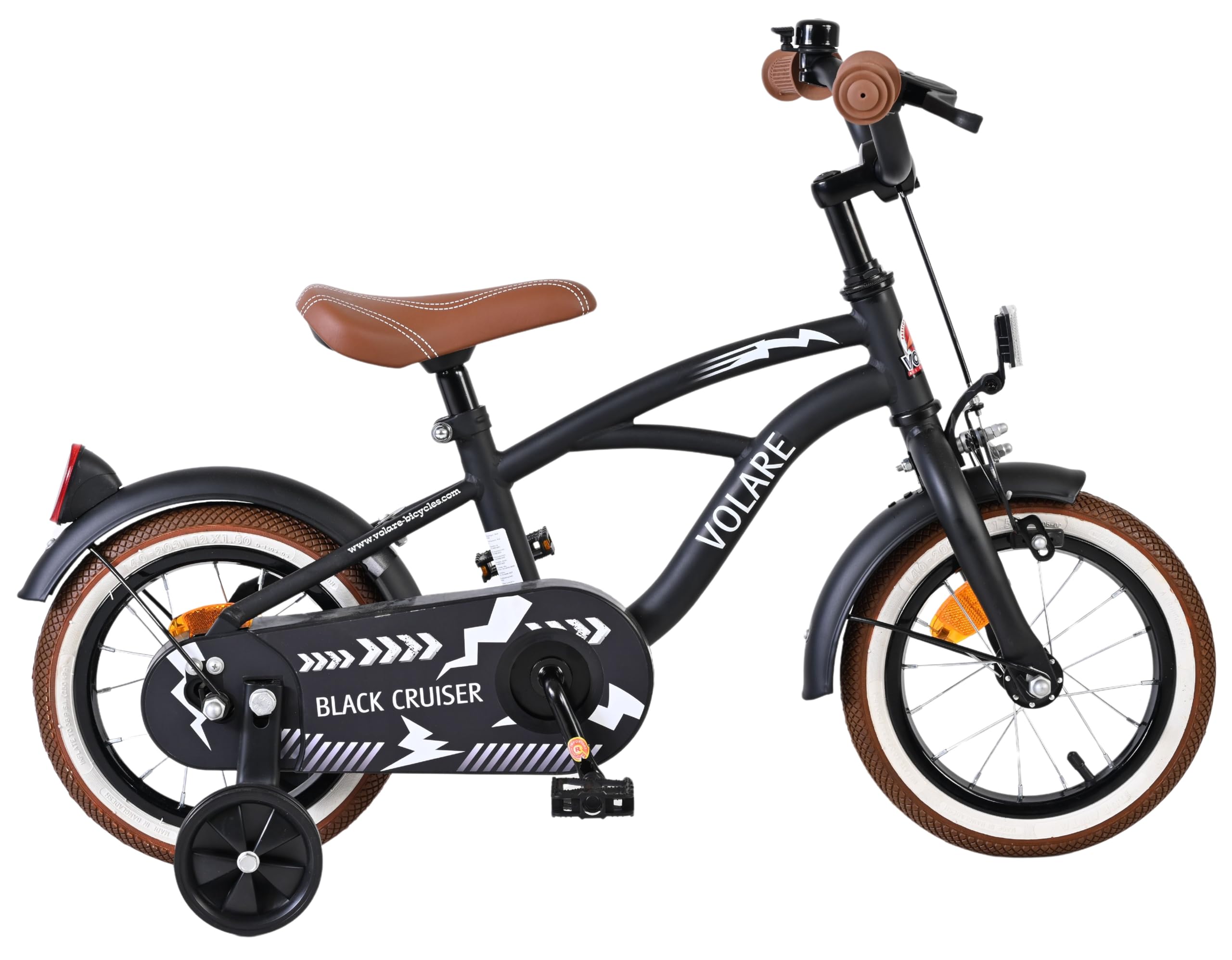 Volare Superman Bicicletta per bambini 12", 3-5 anni, 2 freni a mano, ruote di supporto rimovibili, protezione catena e riflettori, sella regolabile, regalo per ragazze e ragazzi