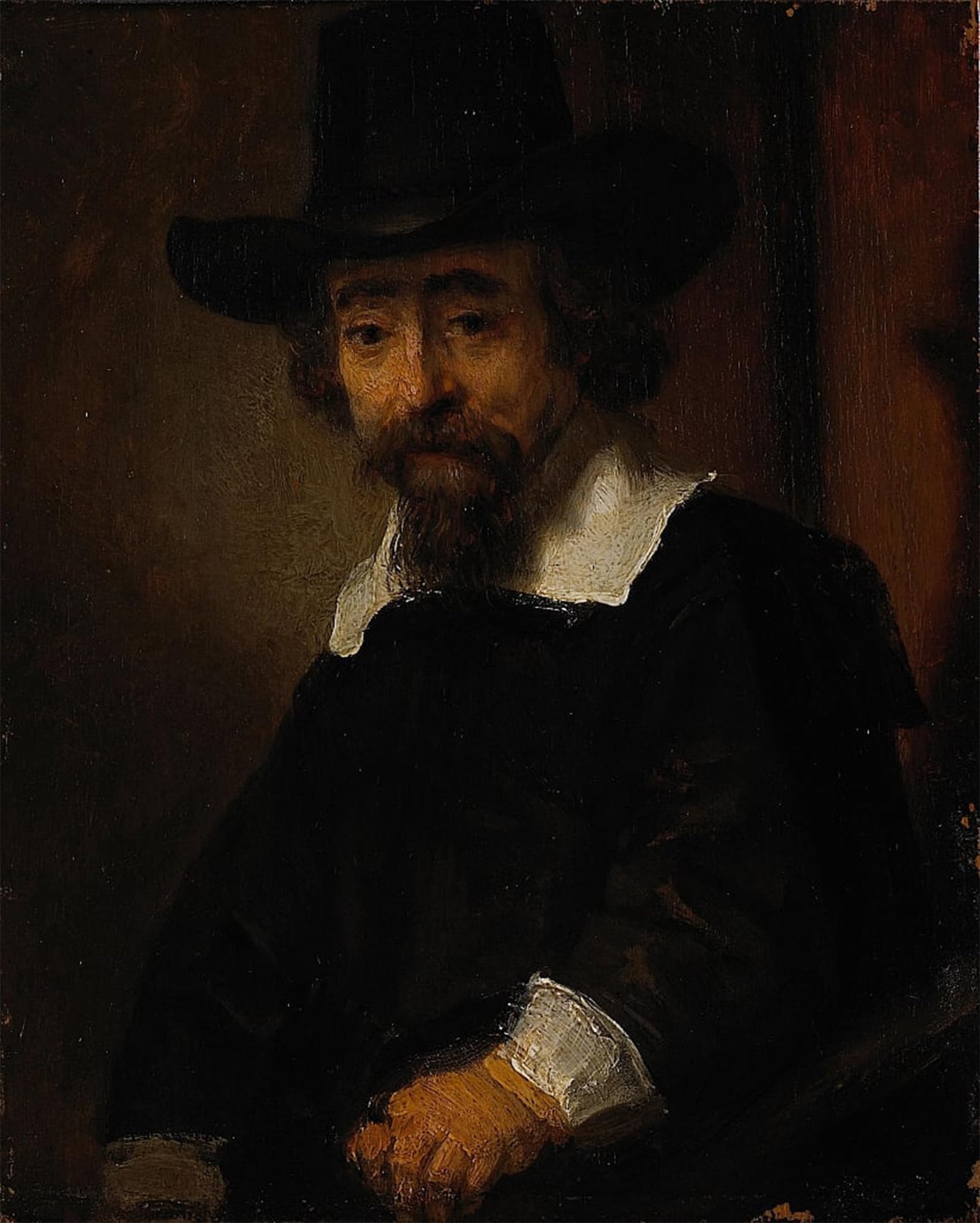 POSTERIIk Famous Modern Artwork Art Mural Portrait of ephraim bueno by Rembrandt van Rijn Oil Paintings Pictures for Home Decor 60x90cm