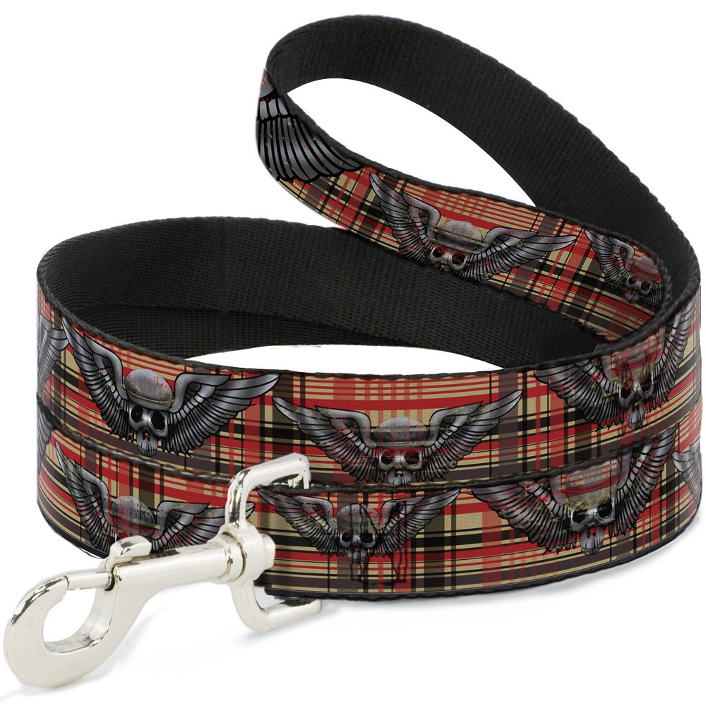 Laisse anti traction Buckle Down Irish crânes Plaid pour maîtriser son chien