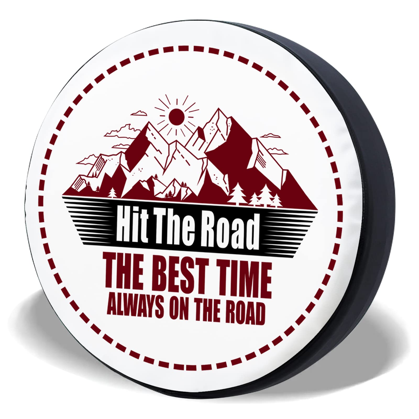 Photo 1 of WACK SPOT Spare Tire Cover,Waterproof PVC Leather Universal Tire Cover Fit for Jeep Trailer Rv SUV Truck Camper Travel Trailer?Pattern,16 inch Wheel?