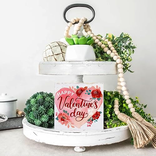 Miniatura 7 de Decoración de San Valentín, decoración del día de San Valentín, letrero de feliz día de San Valentín, decoración del hogar para escritorio, estante