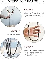 Vista 5 de Forlaoers 4 piezas de 31 pulgadas de alto, tallos de plantas falsas de bayas rojas de granada, ramas de árbol falso con frutas y hojas, flores A:4