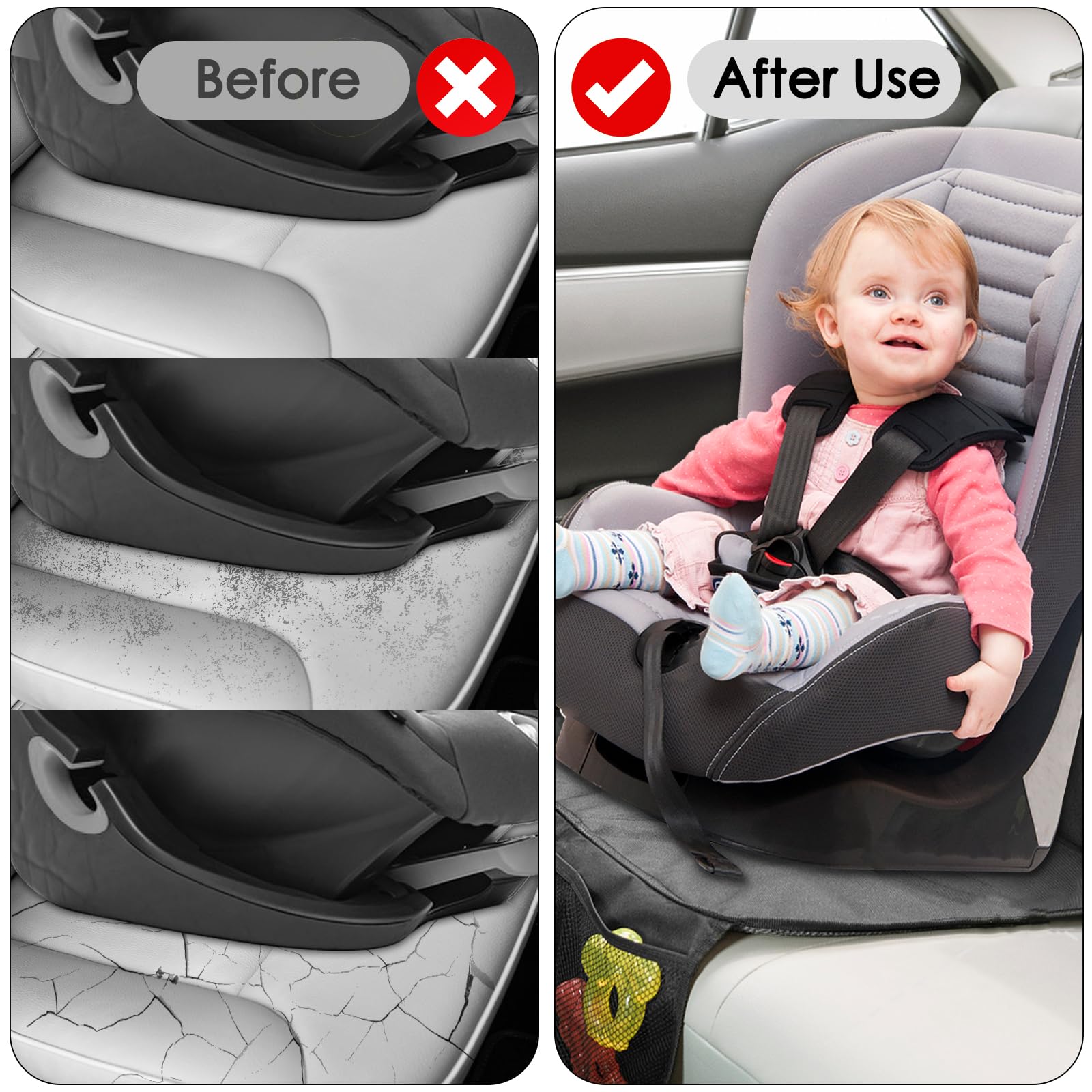 Coprisedile per seggiolino auto, antiscivolo, di alta qualità, impermeabile, per ovetto, seggiolino e animali domestici, adatto per tutti i seggiolini per bambini